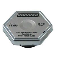 Moroso Radiator Cap Steel Hexagon Moroso Logo 8-10 psi Each