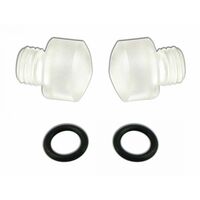 Moroso Float Level Plugs Plastic Clear Holley/Barry Grant Claw Carburetors Pair