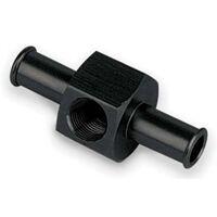 Moroso Fuel Pressure Gauge Fitting 3/8in. Line with Hose Fitting Blue Anodized