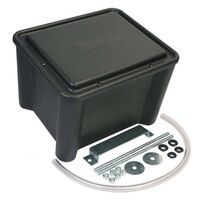 Moroso Battery Box Plastic Black 13.125 in. Length 11.125 in. Width 11.125 in. Height Each