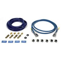 Moroso Battery Cables PVC Blue 2-Gauge 8 ft. Long Clamps Grommets Shrink Sleeving Kit