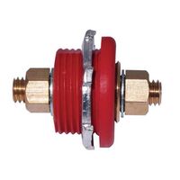 Moroso Battery Connector Thru-panel Red Each