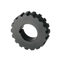 Moroso Pulley Crankshaft Gilmer-Style Billet Aluminium Clear Anodized 3/8in. Pitch 18-Tooth 1/2in. Wide Each