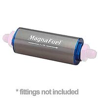 MagnaFuel Fuel Filter Gasoline Alcohol Aluminium Housing 150 Microns -12 AN Inlet/Outlet Each