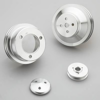 March Performance 2-Groove V-Belt Pulley Set Billet Aluminium, Suit for Ford 289-351W 1965-69
