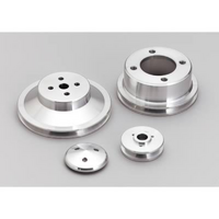 March Performance 1-Groove V-Belt Pulley Set Billet Aluminium, Suit for Ford 302-351 1969-On