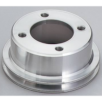 March Performance 1-Groove V-Belt Crankshaft Pulley 5-1/2" Billet Aluminium, Suit for Ford 289-351W & 302-351 Cleveland With 4-Bolt Mount