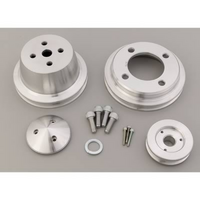 March Performance High Water Flow 1-Groove V-Belt Pulley Set Billet Aluminium, Suit for Ford 289-351W 1965-69