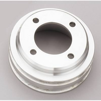 March Performance 2-Groove V-Belt Crank Pulley 5-1/2" Billet Aluminium, Suit for Ford 302-351 1969-On