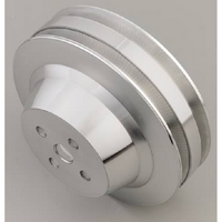 March Performance 2-Groove V-Belt Water Pump Pulley 6-1/4" Billet Aluminium, Suit for Ford 302-351 1969-On
