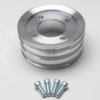 March Performance 3-Groove Crank Pulley 5-1/2", 1st Groove Offset is 1/16" Billet Aluminium, Suit for Ford 302-351C 1969-On