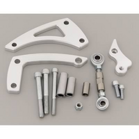 March Performance "Low Mount" Alternator Bracket Kit Billet Aluminium, Suit BB Chevy with Short Water Pump, L/H Low Mount