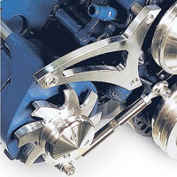 March Performance Alternator Bracket Billet Aluminium, for Ford 289-302W with R/H Lower Radiator Hose