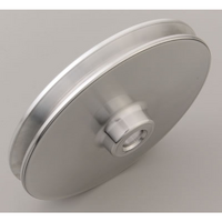 March Performance Polished Aluminium Power Steer Keyway Pulley 5/8" Shaft Size, 5-3/4" Billet Aluminium, Suit Chevy