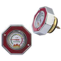Mr. Gasket Radiator Cap/Gauge Thermocap Aluminium Red Anodised Plain 13 psi 30-270 Degrees F Each