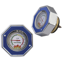 Mr. Gasket Radiator Cap/Gauge Thermocap Aluminium Blue Anodised Plain 16 psi 30-270 Degrees F Each
