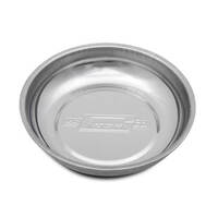 Mr. Gasket Tool Tray Magnetic Parts Dish Round Stainless Steel Natural 4.250 in. Diameter 1 in. Height Logo Each