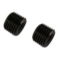 Mr. Gasket Plugs 1/8 in. NPT Male Aluminium Adapter Black Pair