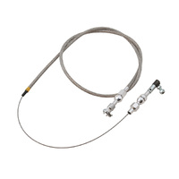 Mr. Gasket Throttle Cable Braided Stainless Steel Polished 36 in. Long Universal Each