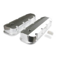 Mr. Gasket Valve Cover Fabricated Short Bolt BBC 3.500 in. Height Big Block For Chevrolet Fabricated Aluminum Silver Pair