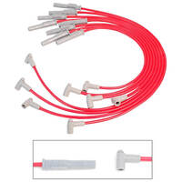 MSD Spark Plug Wires Super Conductor Spiral Core 8.5mm Red Stock Boots For For Ford V8 Set MSD-35389