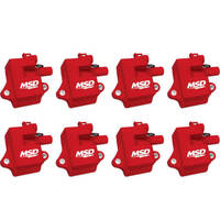 MSD Ignition Coil Pro Power Series 1997-2004 GM LS1/LS6 Engines Red Set of 8 MSD-82858