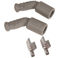 MSD Replacement Boots and Terminals LS1 Silicone Grey 45° Spark Plug Boots