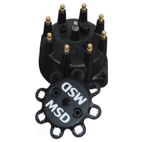 MSD Distributor Cap Replacement screw-down Cap For Small Diameter Black MSD84313
