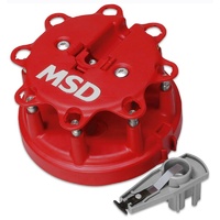 MSD Distributor Cap and Rotor Kit For OEM for Ford HEI 5.0L EFI 1986-98 Red MSD8482