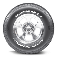 Mickey Thompson Tyre Sportsman S/T P215/70R15 Radial 1 620 lbs. Maximum Load T Speed Rated Solid White Letters 26.7 O.D. Each