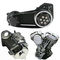 Ultima Engine Drive Line Kit For harley Black n Chrome 127â€ Engine 2â€ Belt Drive blk 6 Speed RSD Transmission Blk 'Hydraulic Type' 