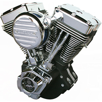 Ultima Ultima Complete Engine For Harley 120 Cube El Bruto Black Finish
