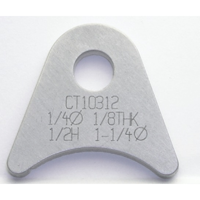 Meziere Weld-On Flat Tab 4130 Steel Suit 1-1/4" Tube w/ 1/4" Hole Qty: 4