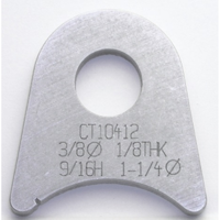 Meziere Weld-On Flat Tab 4130 Steel Suit 1-1/4" Tube w/ 3/8" Hole Qty: 20