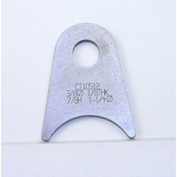 Meziere Weld-On Flat Tab 4130 Steel Suit 1-1/4" Tube w/ 3/8" Hole Qty: 4