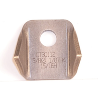 Meziere Weld-On Bent Tab 4130 Steel Suit Flat Surface 30° Bend 3/8" Hole Qty: 2