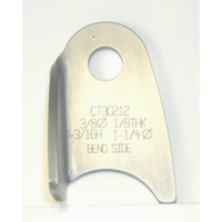 Meziere Weld-On Tab Bent Left 4130 Steel Suit 1-1/4" Tube w/ 3/8" Hole Qty: 2
