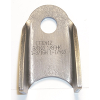 Meziere Weld-On Bent Tab 4130 Steel 1-1/4" Tube Bent 2 Sides 3/8" Hole Qty: 20