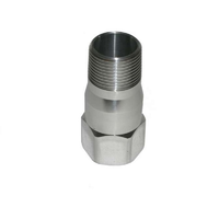 Meziere Water pump fitting extension Chrome Finish 1" NPT Female to 1" NPT Male