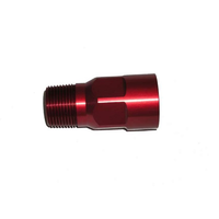 Meziere Water pump fitting extension Red Finish 1" NPT Female to 1" NPT Male