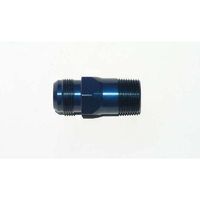 Meziere Inlet fitting 100 series electric water pumps 1" NPT Male To -16AN blue
