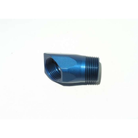 Meziere Inlet Fitting Adapter Blue 1" NPT male to 1" NPT female 45 degree