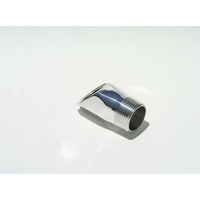 Meziere Inlet Fitting Adapter Chrome 1" NPT male to 1" NPT female 45 degree