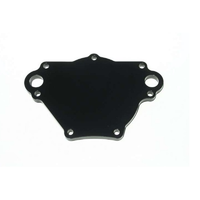 Meziere Small Block Chrysler Backing Plate Black Finish Mates to WP114 Pump