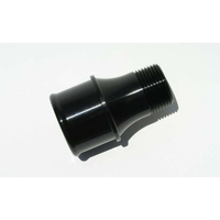 Meziere Inlet Fitting For 100 Series Electric Water Pumps Black Finish 1-3/4"
