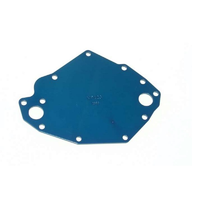 Meziere for Ford Cleveland Backing Plate Blue Finish mates to WP111 pump