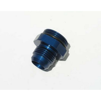 Meziere Water Pump Fitting #16AN O-Ring to #12AN Flare Blue Finish
