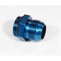 Meziere Water Pump Fitting #16AN O-Ring To #16AN Flare Blue Finish