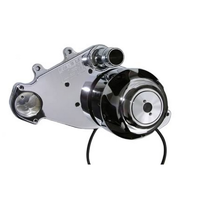 Meziere Electric Water Pump GM LS Series High Flow Idler Chrome 55GPM Standard