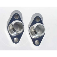 Meziere Block Adapters For Remote Pump System Big Block Chev -16AN Polished